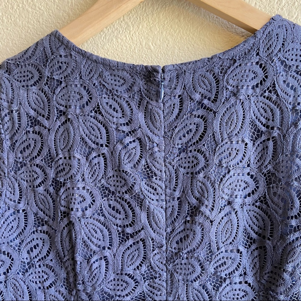 Deep Purple Ann Taylor Lace Dress - Picture 6 of 11